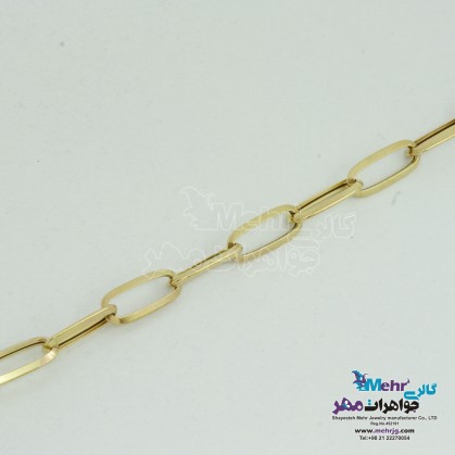 دستبند طلا - طرح حلقه های تودرتو-MB1126